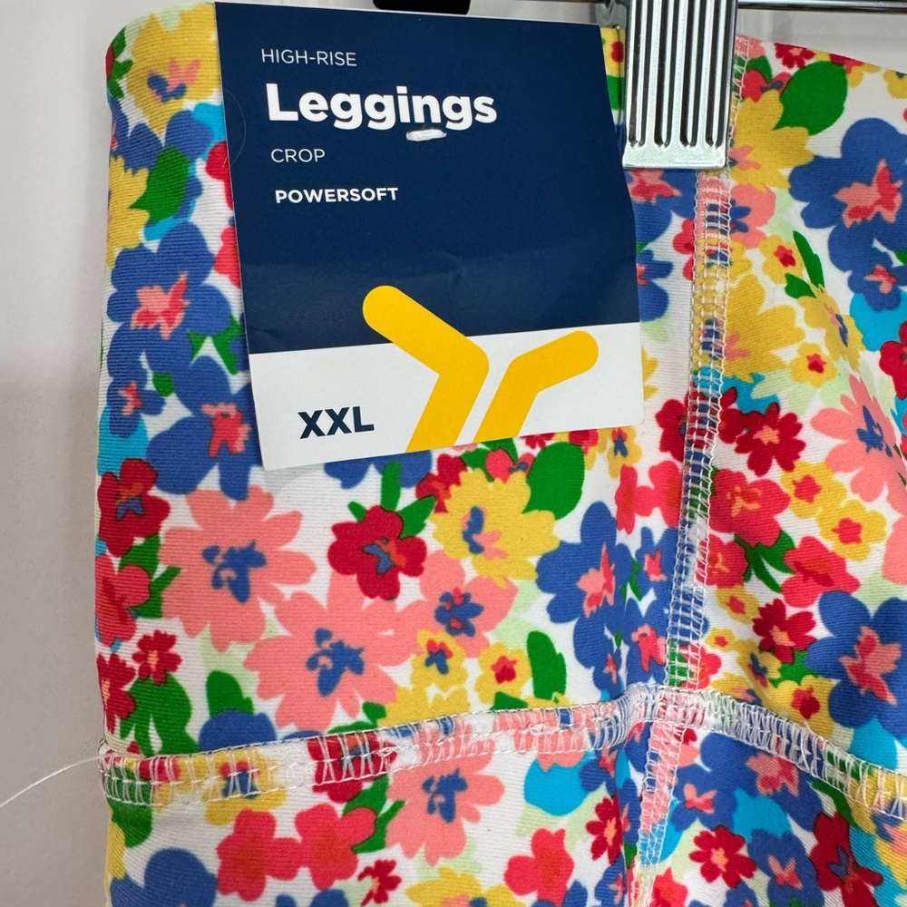 Old Navy Powersoft Floral Leggings & Sports Bra Set XXL Highrise Workout Set NWT - Picture 5 of 5
